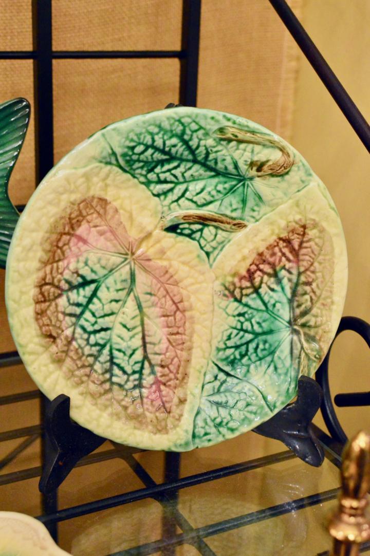 Shop Begonia leaf majolica plate | Hunt & Gather