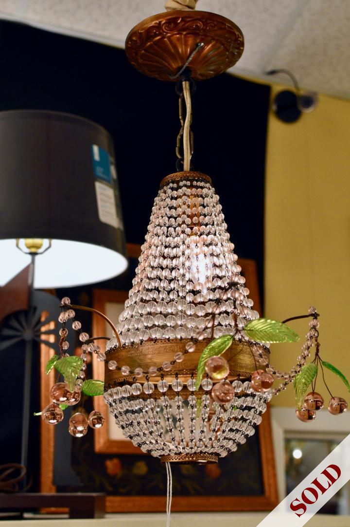 Vintage chandelier w/ cherry clusters
