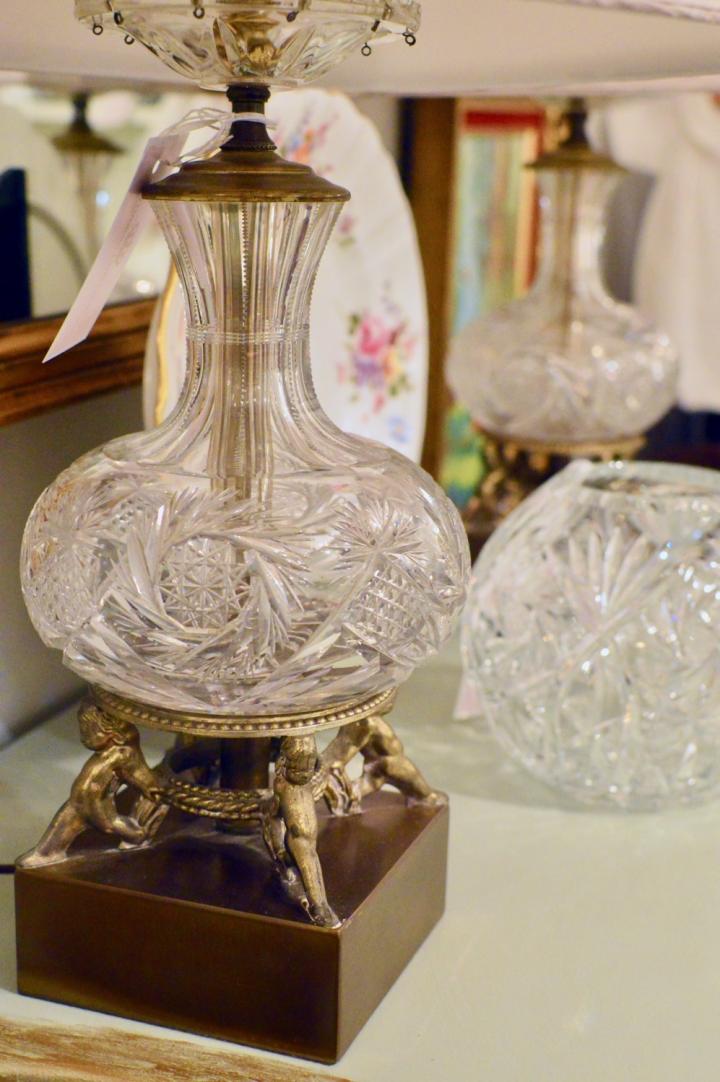Shop Pair of crystal decanter lamps | Hunt & Gather