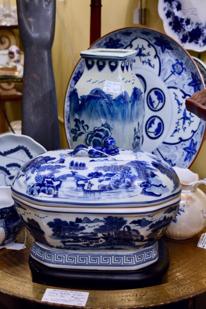 Shop Chinese blue & white Canton tureen & base | Hunt & Gather