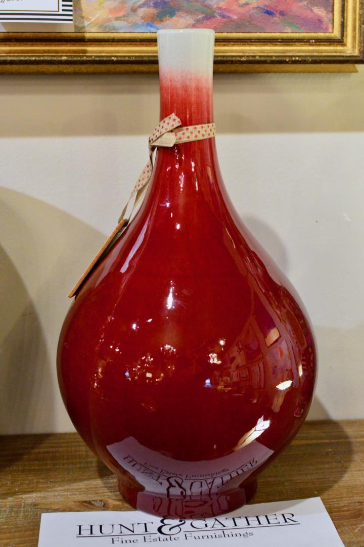 Shop Chinese oxblood porcelain vase | Hunt & Gather