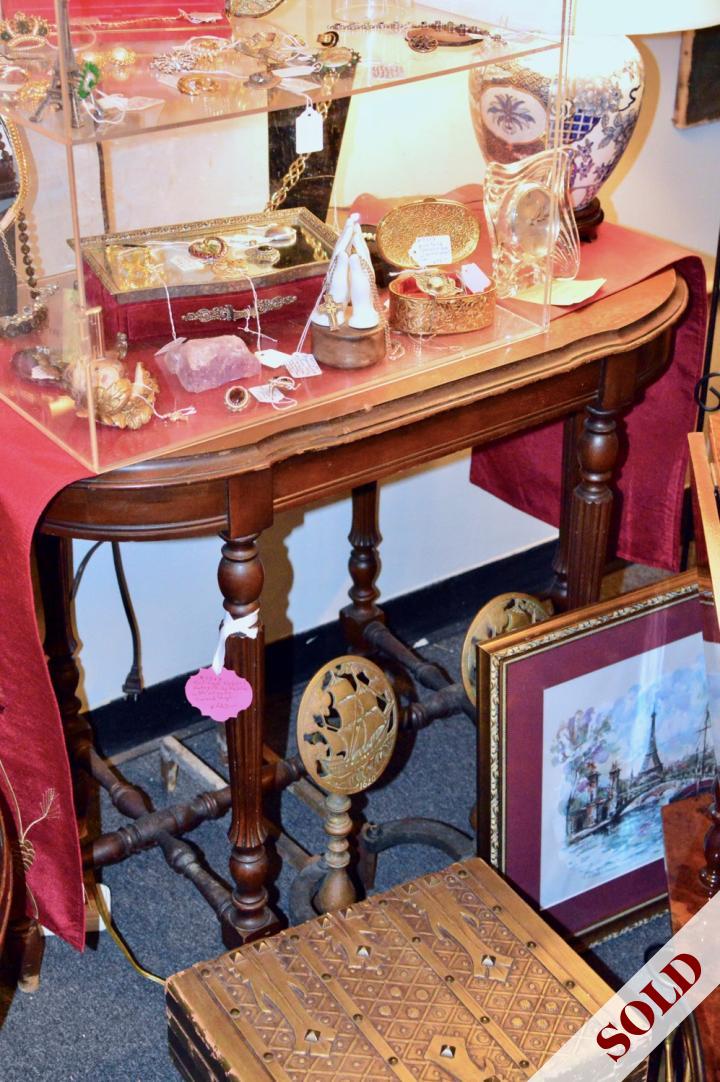 Shop Vintage foyer / entry / side table w/ ornate carved legs | Hunt & Gather