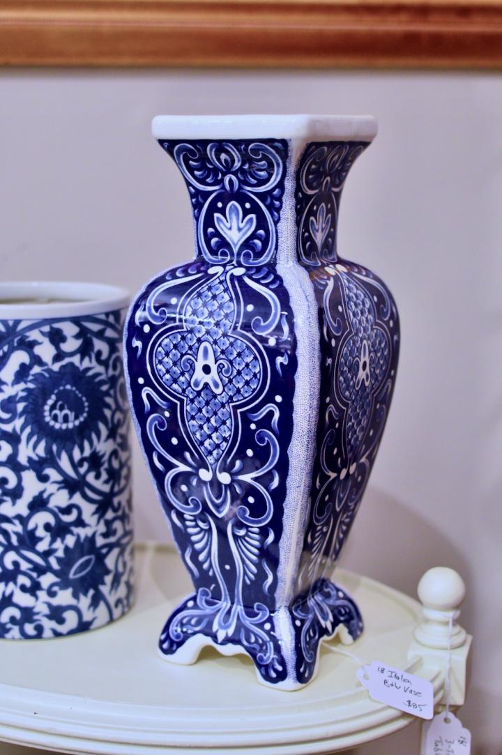 Shop Italian blue & white vase | Hunt & Gather