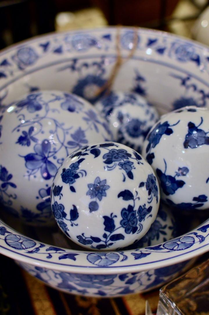 Shop Blue & white porcelain ball | Hunt & Gather