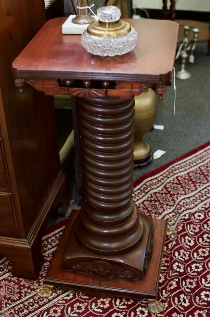 Shop Fantastic antique carved twist column pedestal | Hunt & Gather