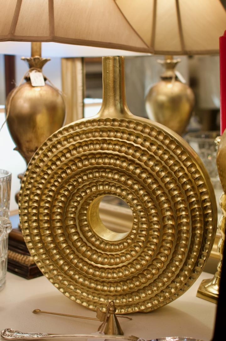 Shop Gold circular vase | Hunt & Gather