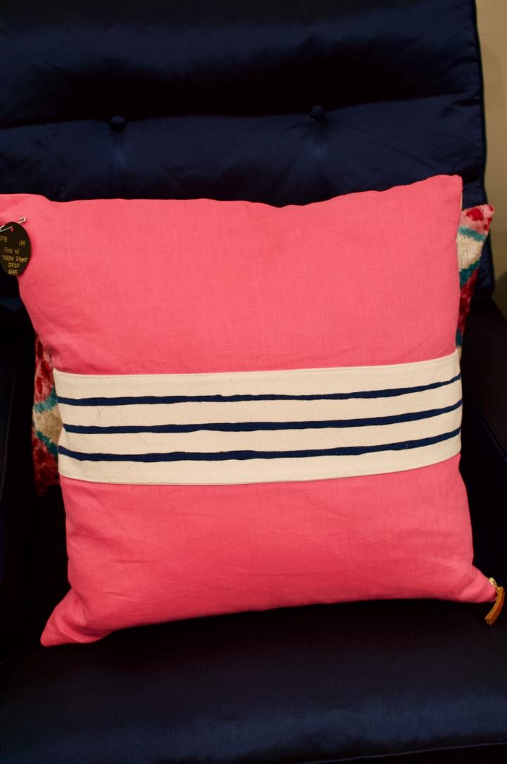 Shop Pink pillow w/ yellow zipper | Hunt & Gather