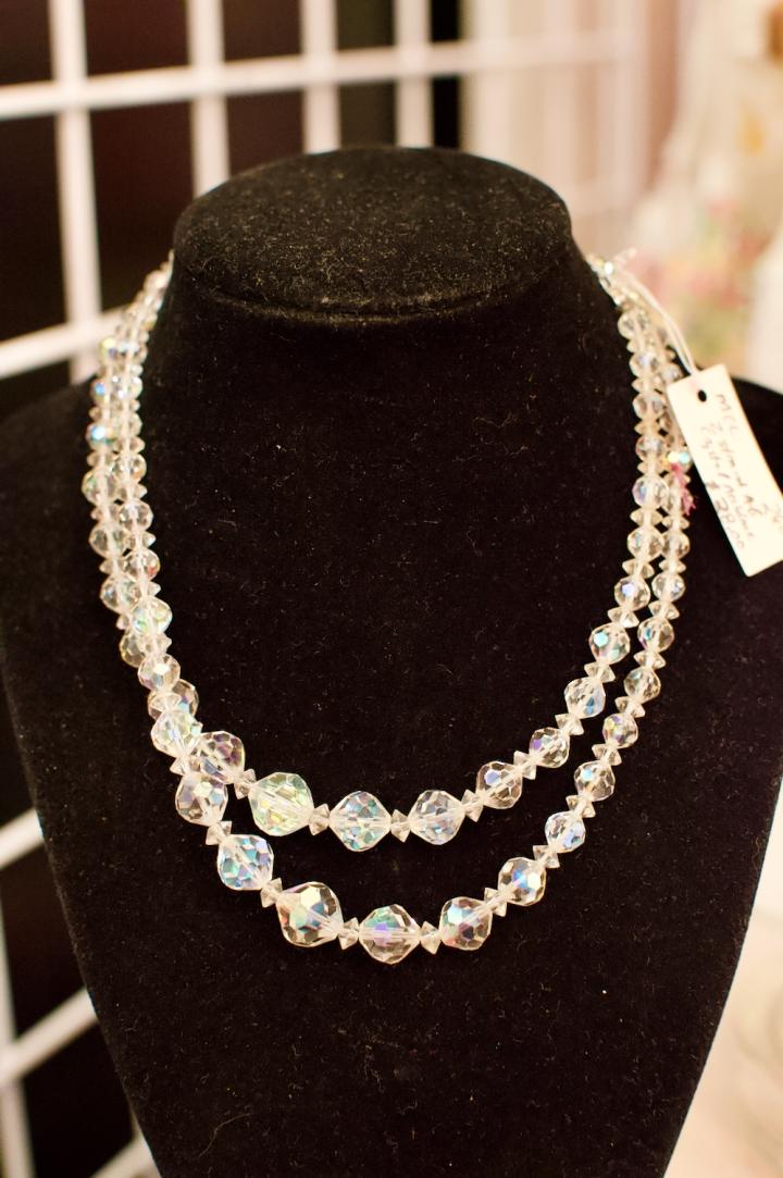 2 strand AB crystal necklace