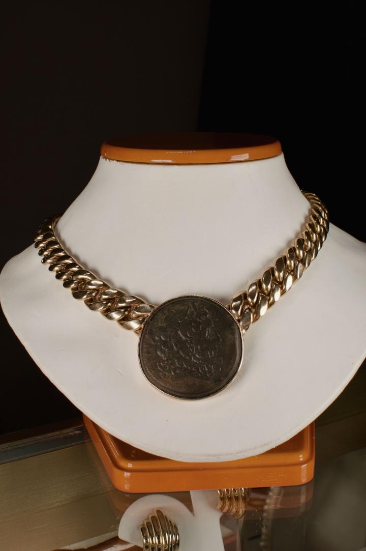 Shop Ancient Greek coin & 14K yellow gold necklace | Hunt & Gather