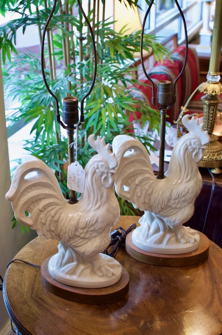 Shop Pair of rooster lamps | Hunt & Gather