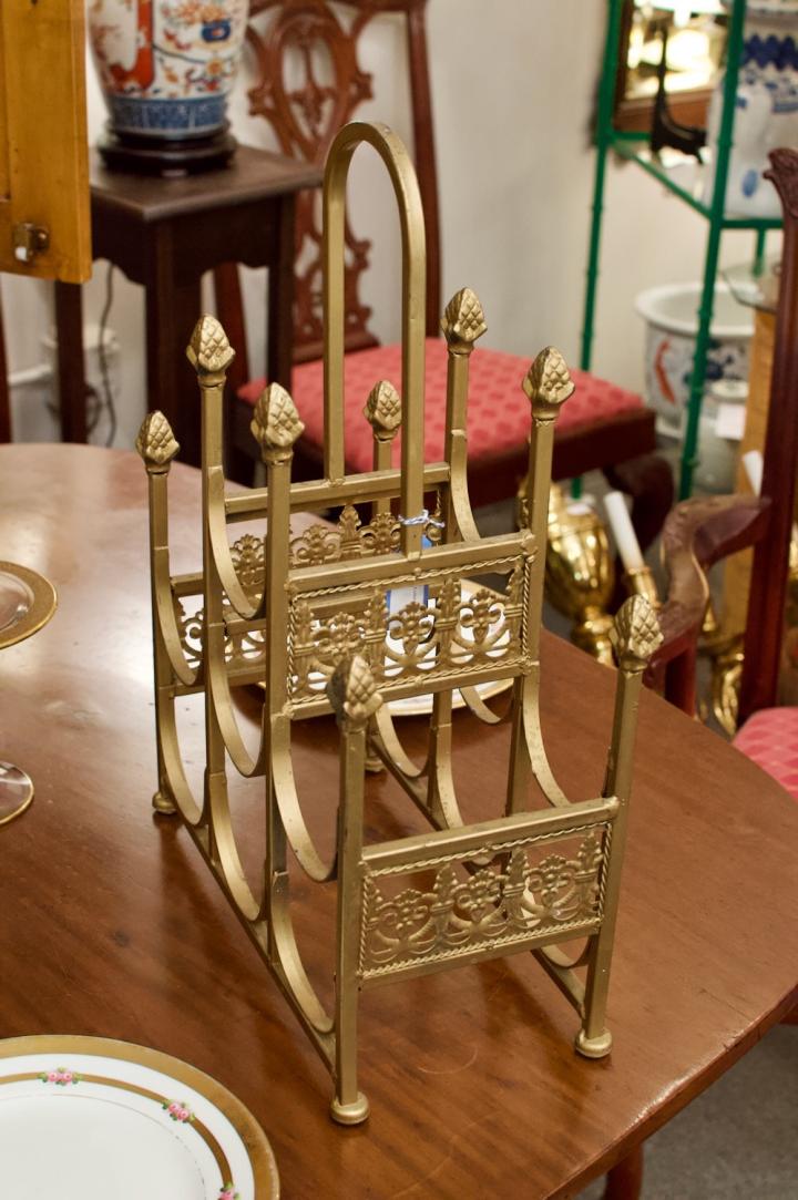 Shop Ornate gold colored wine rack | Hunt & Gather