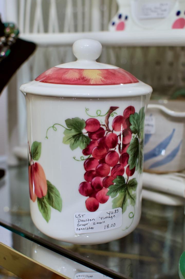 Shop Doulton “vintage grape” small canister | Hunt & Gather