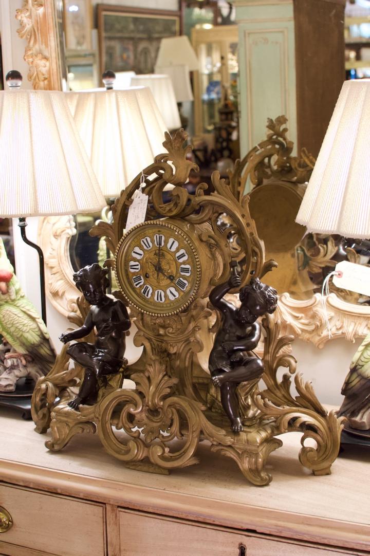 Shop French clock - pre 1850. 8 day w/ wall strike - bronze | Hunt & Gather