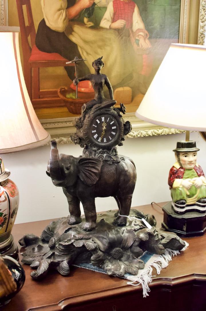 Shop Maitland Smith bronze elephant clock | Hunt & Gather