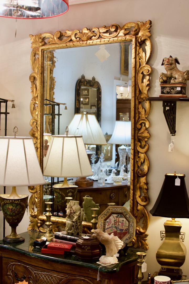 Shop Antique wooden gilt Italian beveled mirror | Hunt & Gather