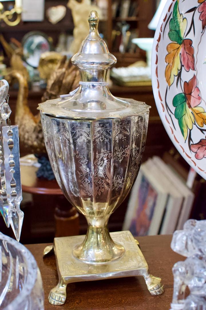 Shop Silver ornate urn (1 of pair) | Hunt & Gather