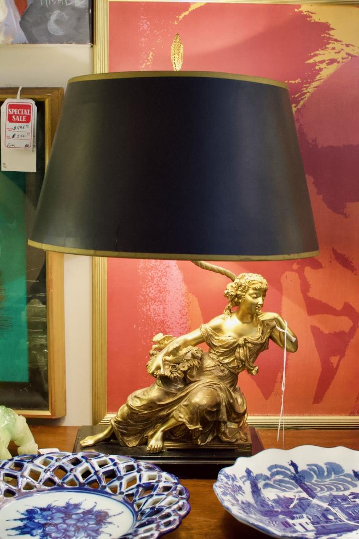 Shop French style gilded lady lamp | Hunt & Gather