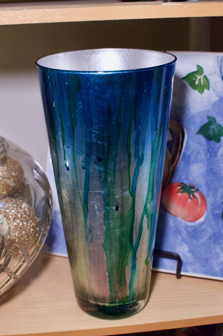 Shop Blue / green vase | Hunt & Gather