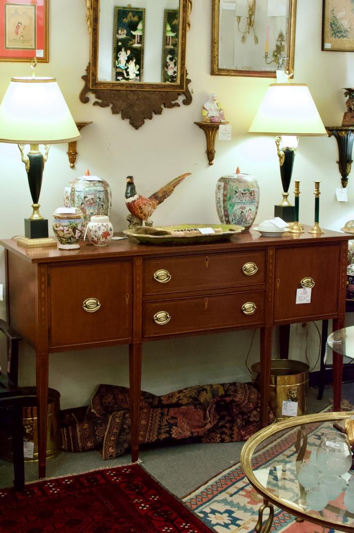 Shop Mahogany bell flower inlaid sideboard | Hunt & Gather