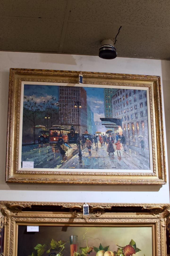 Shop Impressionist New York street scene w/ figures. | Hunt & Gather