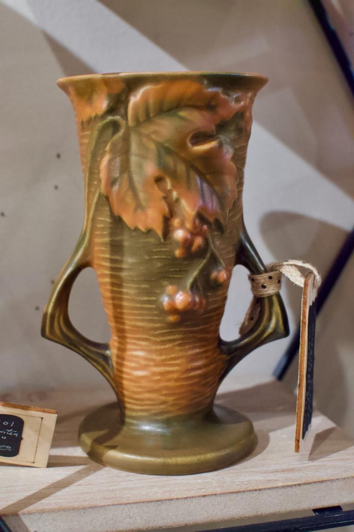 Shop Roseville pottery “Bushberry” vase (1948) | Hunt & Gather