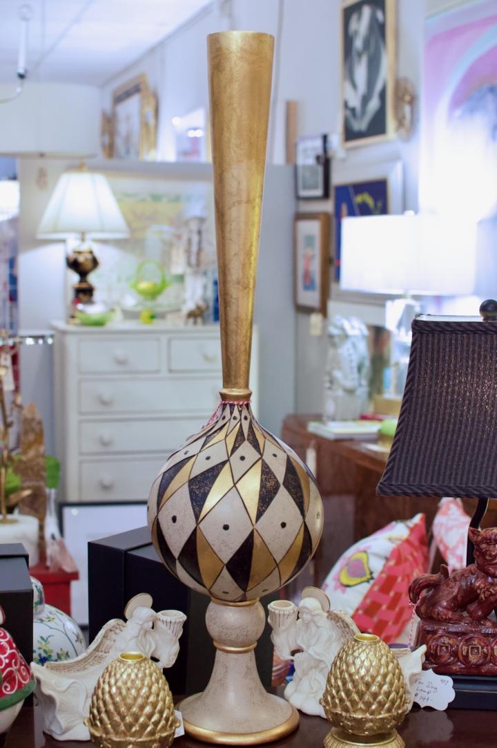 Shop Vintage gilt centerpiece vase | Hunt & Gather