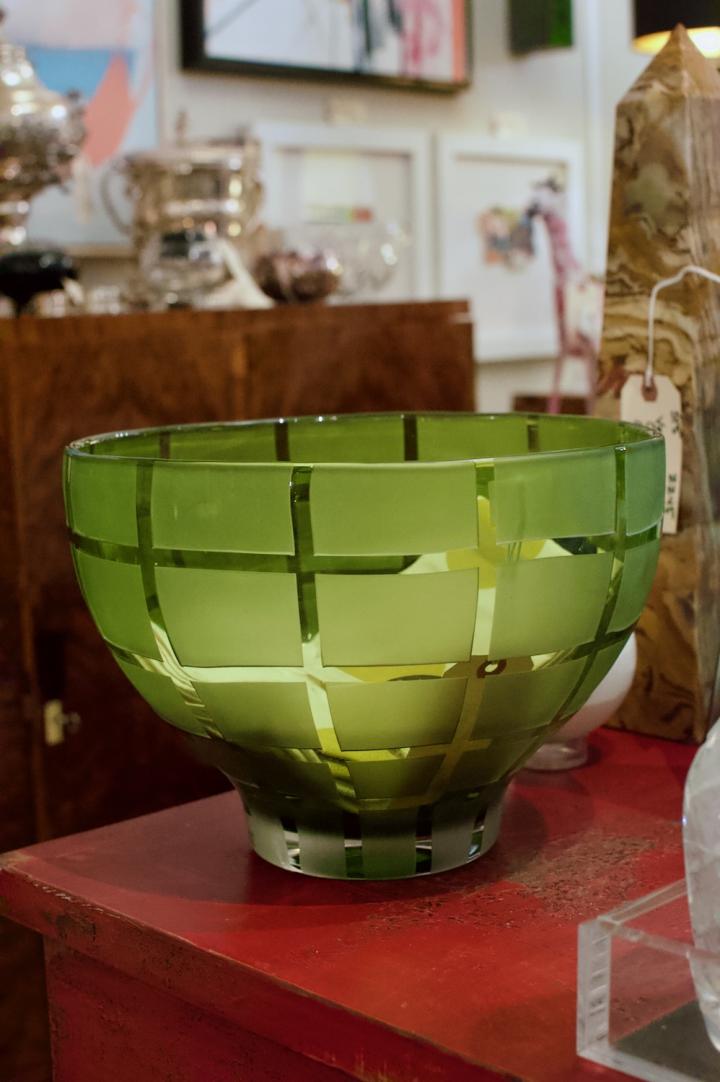 Shop Green crystal bowl | Hunt & Gather