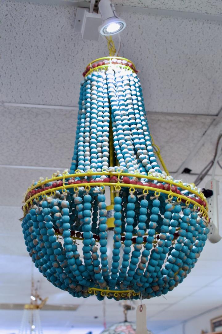 Shop Turquoise beaded chandelier | Hunt & Gather