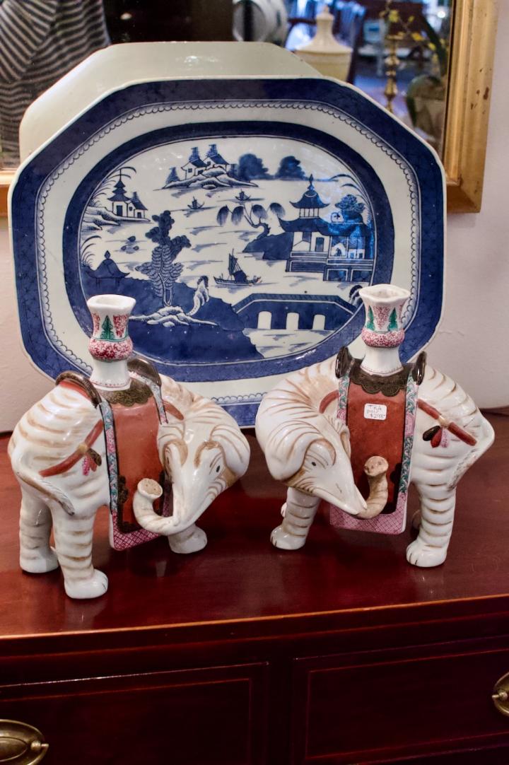 Shop Pair of elephant candlesticks | Hunt & Gather