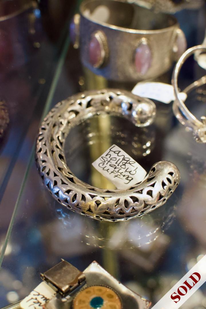 Shop Large hollow Sterling cuff bracelet | Hunt & Gather