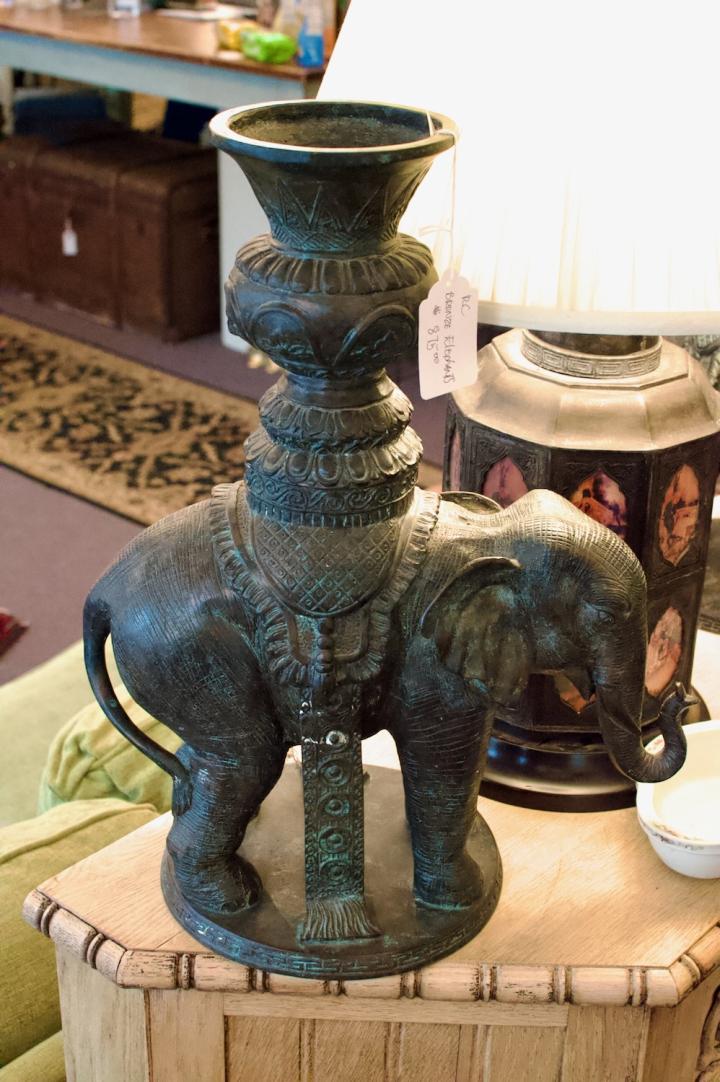 Shop Bronze elephant, one of pair | Hunt & Gather