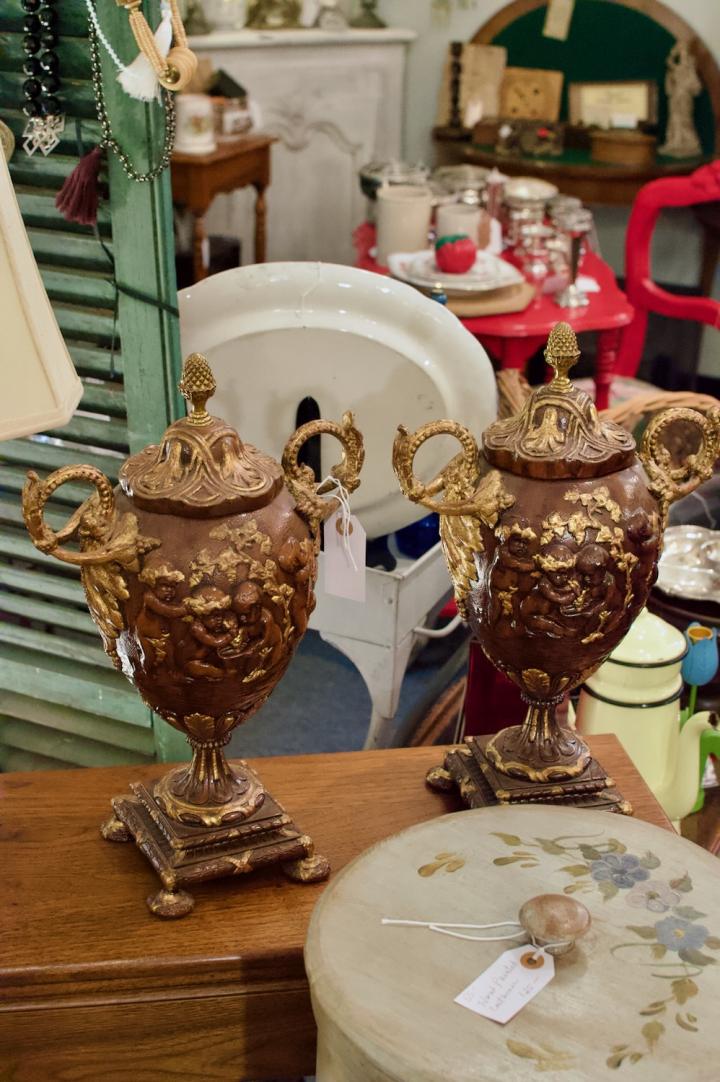 Shop Pair of ornate urns | Hunt & Gather