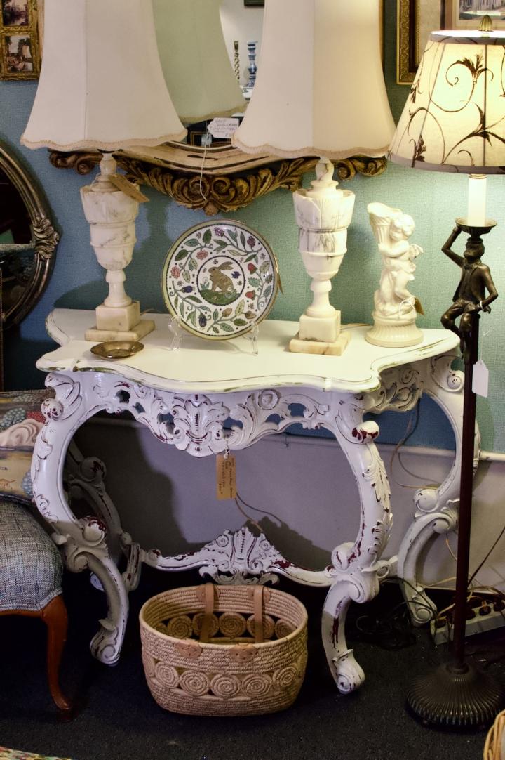 Shop Vintage French design demilune table | Hunt & Gather