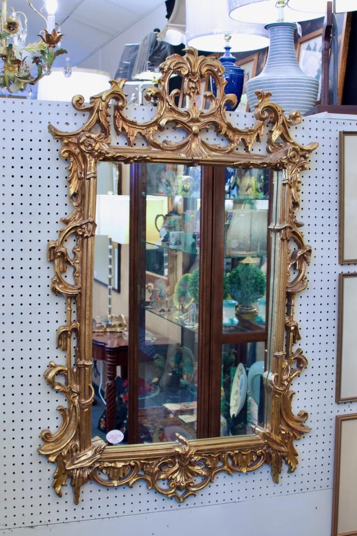 Shop Quality Carolina mirror in ornate gilt scroll leaf frame | Hunt & Gather