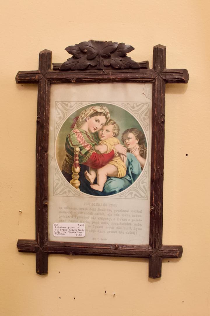 Shop Religious print in old frame | Hunt & Gather