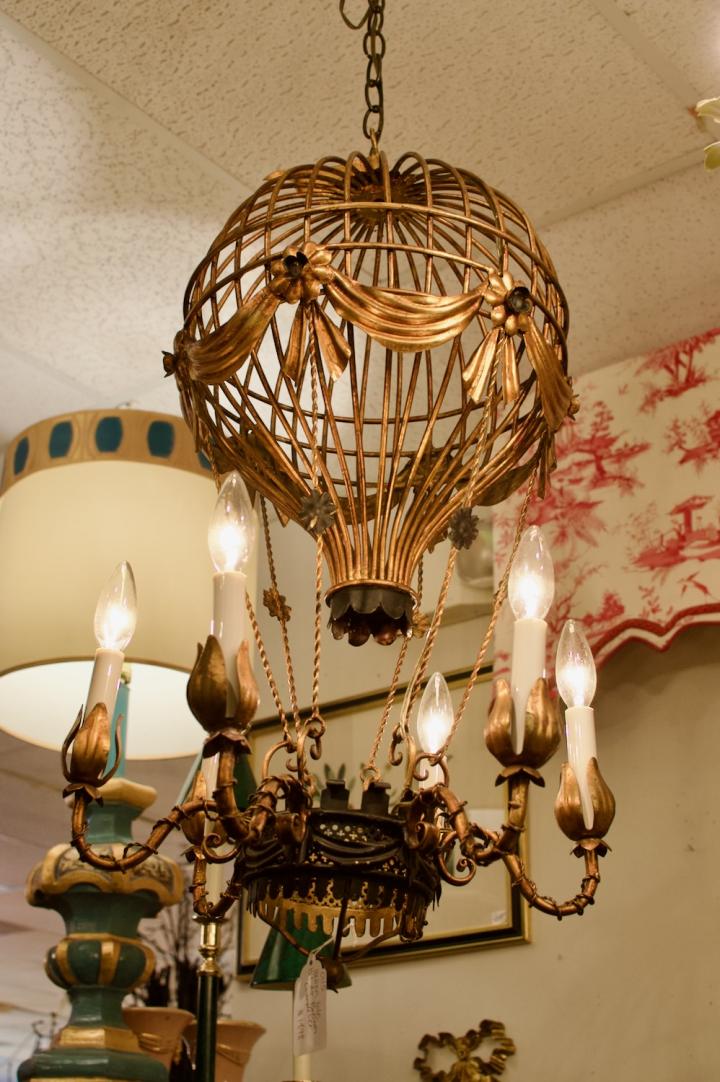 Shop Italian tole hot air balloon chandelier | Hunt & Gather