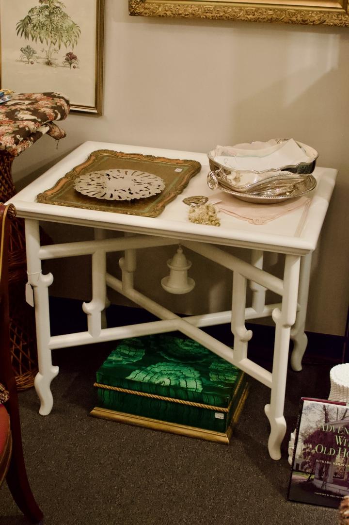 Shop X-base white lacquer table | Hunt & Gather