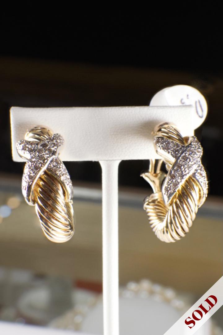 Shop 18K gold hoop & diamond earrings | Hunt & Gather