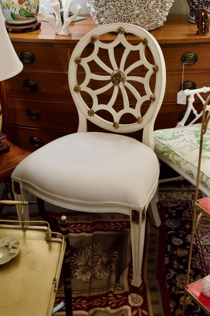 Shop White chair w/ gold accents | Hunt & Gather
