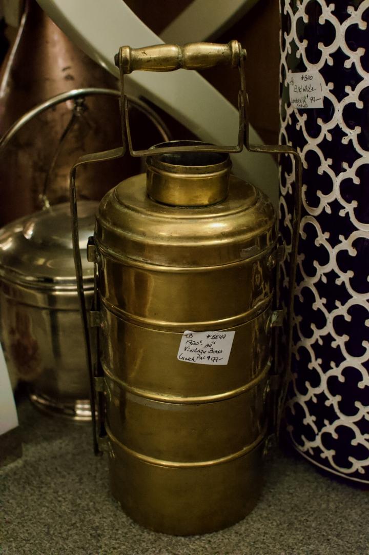 Shop 1920s-1930s vintage brass lunch pail | Hunt & Gather