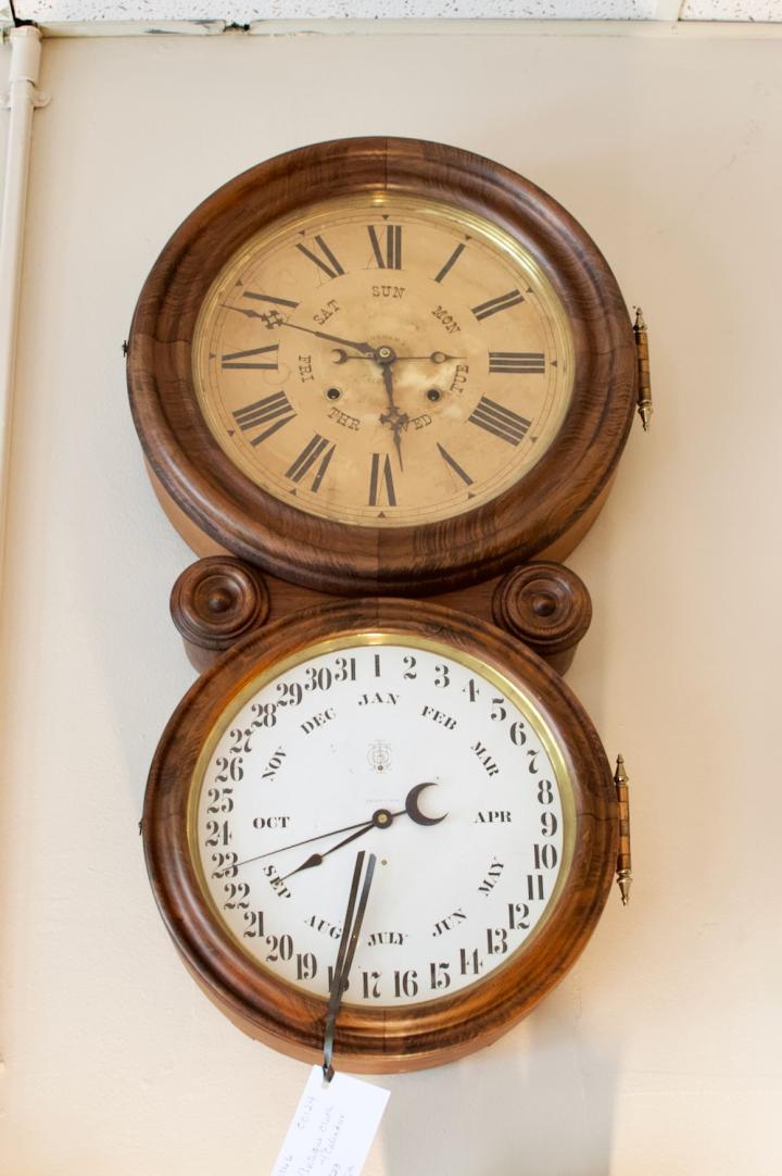 Shop Antique clock w/ calendar | Hunt & Gather