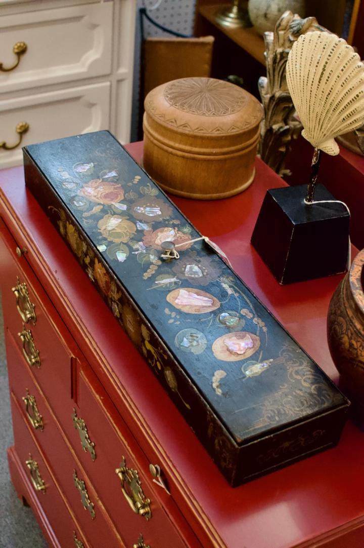 Shop Victorian mother of pearl inlaid dresser box | Hunt & Gather