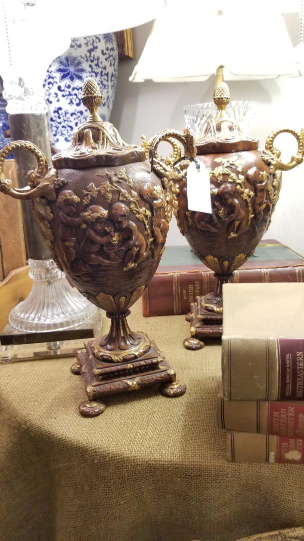 Shop Pair Ornate Urns | Hunt & Gather
