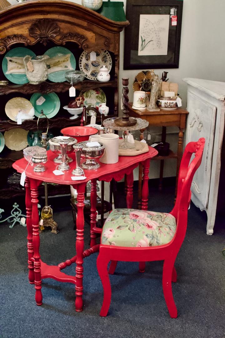 Shop Vintage painted table & matching chair | Hunt & Gather