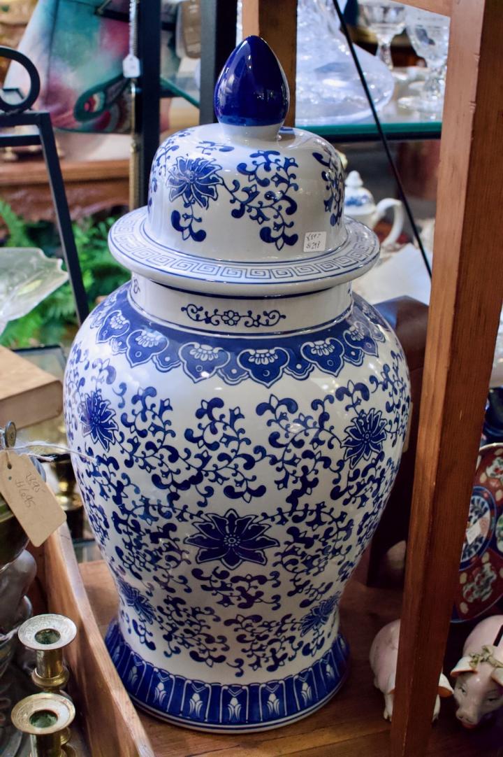 Shop Large blue & white ginger jar | Hunt & Gather