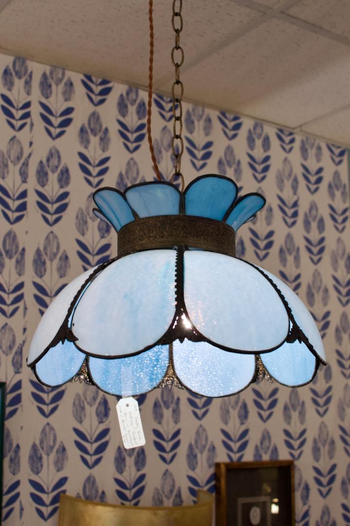 Shop Pretty blue antique pendant lamp | Hunt & Gather