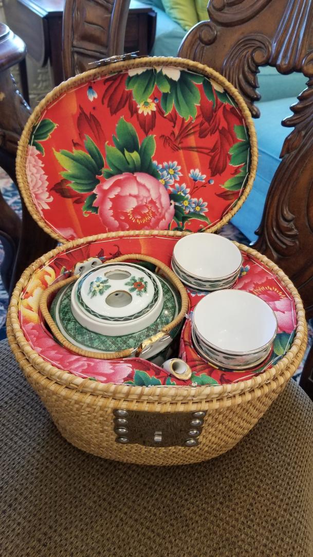 Shop Chinese Tea Set in Basket | Hunt & Gather