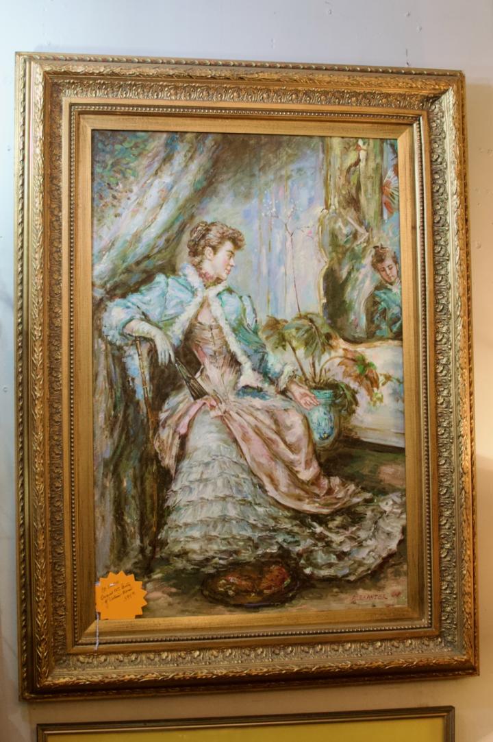 Shop Original oil on canvas painting of Victorian woman | Hunt & Gather