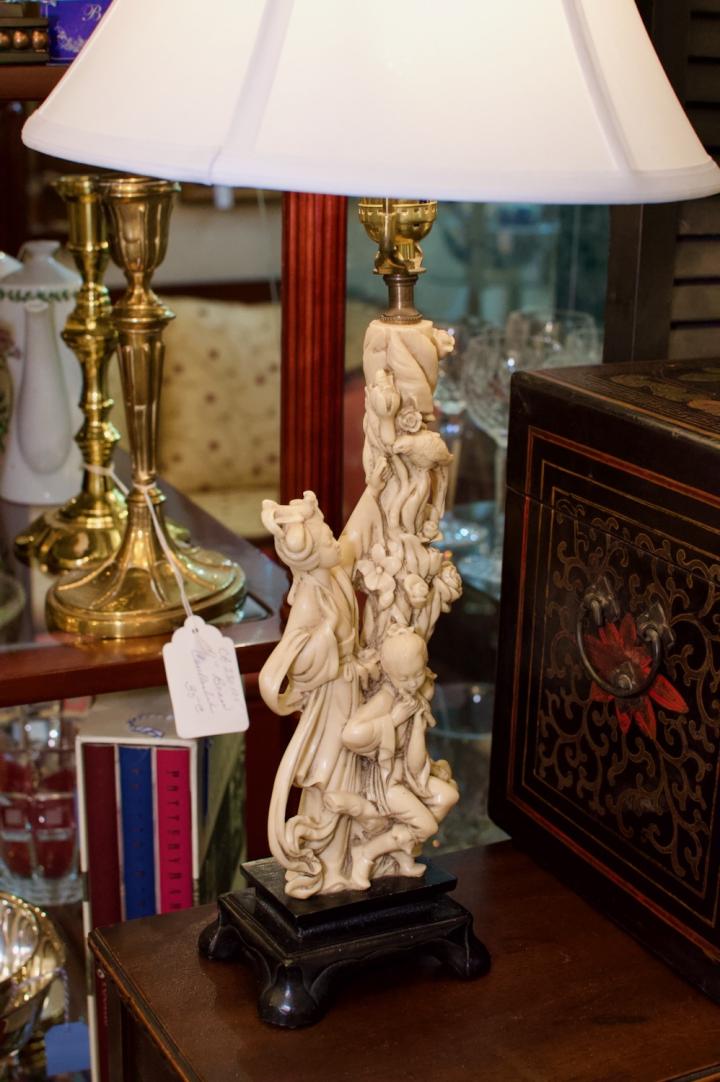 Shop Pair of vintage oriental style figural lamps | Hunt & Gather