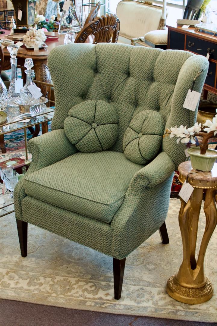 Shop Newly upholstered chair w/ 2 pillows | Hunt & Gather